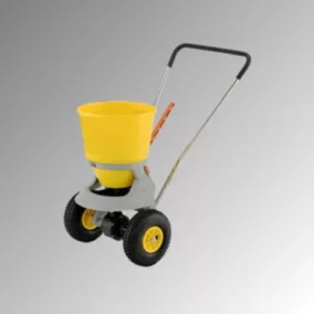   Szóró kocsik, 6 szórási szinttel, szórási szélesség 1-4 m, műanyag keret sárga műanyag homokgyűjtő tartállyal, űrtartalom 20 l