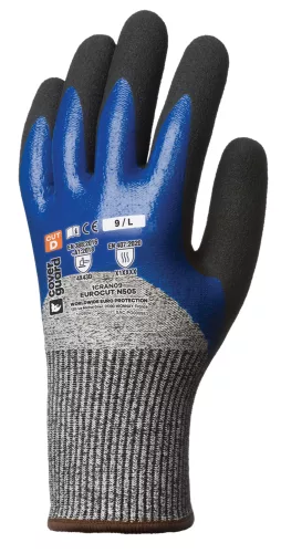 EUROCUT N505 VÁGÁSBIZTOS, 3/4 HÁT KÉK NITRIL + CSB RÉTEG_7