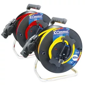   Commel Kábeldob - PVC 280 mm, Egyfázisú, T3-as csapfedeles elosztó,  25m, 16 A 230 V ~ 3500 W IP44