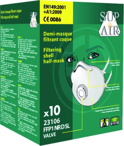 FFP1SL NR D SZELEPES CSÉSZE FORMÁJÚ PORMASZK