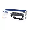 Commel bútorba süllyeszthető, rejtett elosztó 3 db aljzat, USB A+C fekete, 16A 3680W