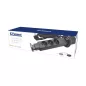   Commel bútorba építhető, rejtett elosztó 3 db aljzat, USB A+C fekete+szürke gyürü 16A 3680W