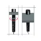   Commel asztalhoz rögzíthető elosztó,  3 db aljzat, USB A+C fekete 16A 3680W