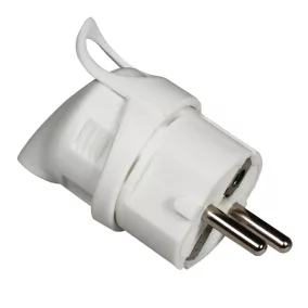   Commel földelt dugvilla alsó kivezetésű, schuko 16 A 250 V ~, fehér