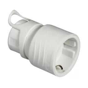   Commel földelt dugalj hátsó kivezetésű, schuko 16 A 250 V ~, fehér