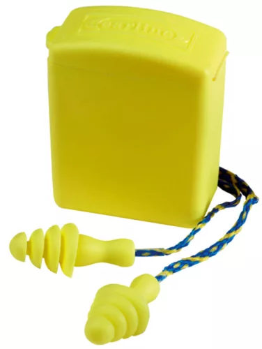 EARLINE - SÁRGA ZSINÓROS,LAMELLÁS FÜLDUGÓ+DOBOZ SNR30DB (ST)