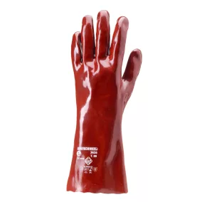 MÁRTOTT PVC KESZTYŰ, BORDÓ, SAV/LÚG/OLAJÁLLÓ, 36CM_8