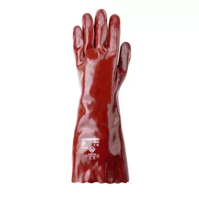 MÁRTOTT PVC KESZTYŰ, BORDÓ, SAV/LÚG/OLAJÁLLÓ, 40CM_10