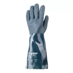 MÁRTOTT POLIMER KESZTYŰ, ZÖLD, VEGYSZERÁLLÓ, 40CM_8