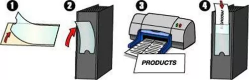 Címketartó zseb, 25x75 mm, öntapadó, DJOIS