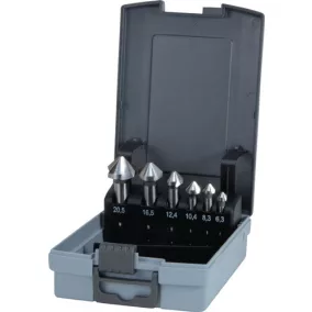   Süllyesztő készlet DIN 335C 90 fok 6,3-20,5 mm HSS 6 részes rézkazettás RUKO