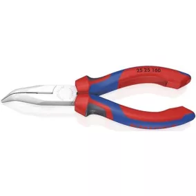   Tűfogó L.160mm lapos kerek 40 fokos menetes többkomponensű markolat KNIPEX