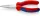 Hosszú orrú fogó, teljes hossz 160 mm, fej, polírozott, félkör alakú, többkomponensű markolat, KNIPEX