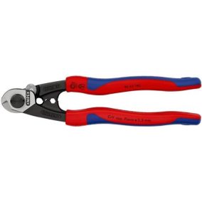   Drótkötélvágók L.190mm, polírozott, többkomponensű markolat, KNIPEX
