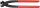 Fülbilincs fogó teljes hossza 220mm fej fekete atram KNIPEX