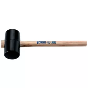   Gumi kalapácsfej D.40mm fej L.80mm fekete kőris 90 Shore A lapos felület PROMAT/TECWERK