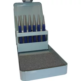   Lyukasztókészlet 6 db 1-2-3-4-5 + lyukasztó átmérője 4 mm fém tok PROMAT/TECWERK