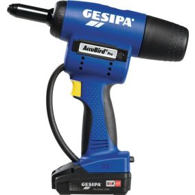   Akkus vakszegecsbeállító szerszám AccuBird®Pro 12 részes 13000N csúszó akkumulátor, L-Boxx töltő