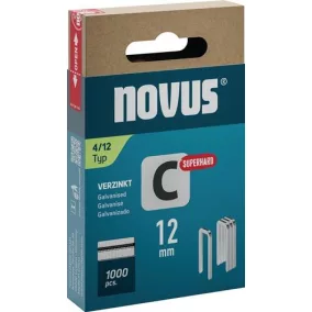   Keskeny hátsó kapocs C Type 4 W.6mm Láb L.12mm Drót Sz.1.1mm 1000 db NOVUS