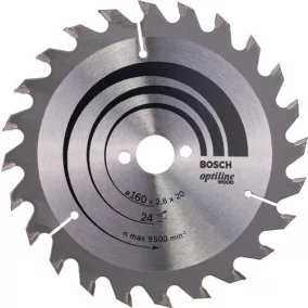   Körfűrészlap PRO Wood AD 160mm Z.24 WZ Furat 20mm Vágási szélesség 2,6mm