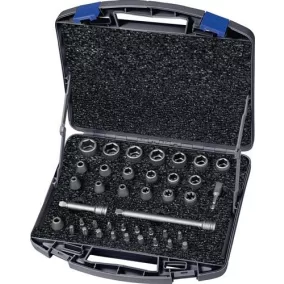   Ütőhüvely-készlet 710 KS 40 OL 40 darabos 3/8 hüvelykes hatszög, i6-pont, T/E/PH/XZN