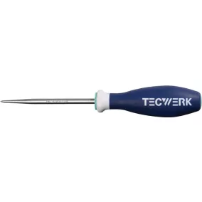   Lyukasztó/dörzsár kerek véggel, műanyag nyéllel, teljes hossz 215mm PROMAT/TECWERK