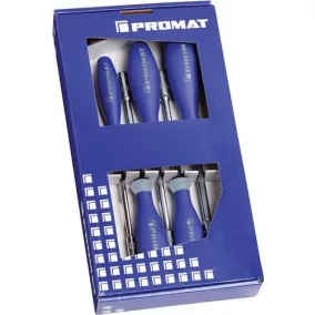   Hatlapfejű csavarkulcs készlet 5 részes 3 komponensű fogantyú PROMAT/TECWERK