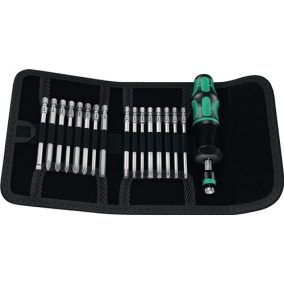   Nyomaték csavarhúzó készlet KK 60 Nyomaték 17 darab 1,2-3 Nm állítható WERA