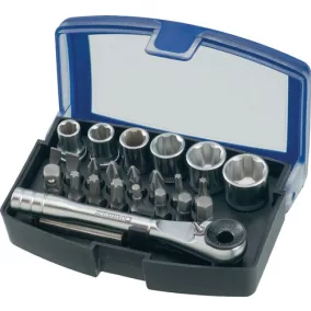   Fúrókulcs készlet 24 db hornyolt/PH/PZD/T/racsnis/6 foglalat PROMAT/TECWERK