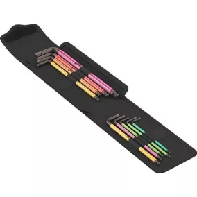   Imbuszkulcs készlet ( hajlított ) Kerékpárkészlet 4 9 részes textiltáska SW 2-8mm T10/T25 WERA