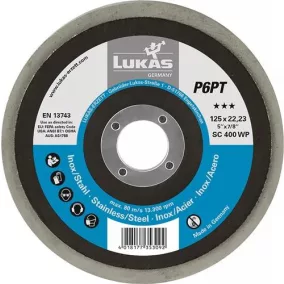   Polírozó betét P6PT D.125mm furat D.22.23mm P 150 közepes fehér LUKAS