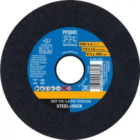   Vágótárcsa PSF STEELOX D115x1,6mm fogazott INOX furat 22,23mm PFERD