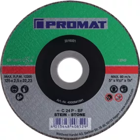   Vágótárcsa STE D125x2,5mm ívelt STE furat 22,23mm PROMAT/TECWERK