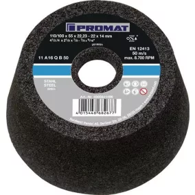   Csészekerék A16Q 110/100mm STA és öntött acél 16 furatú 22,23mm PROMAT/TECWERK