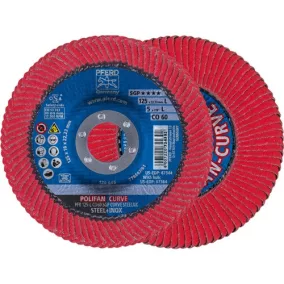   Lamellás csiszolókorong POLIFAN CO SGP CURVE STEELOX átmérő:125mm K.60 CURVE INOX/Acél L PFERD