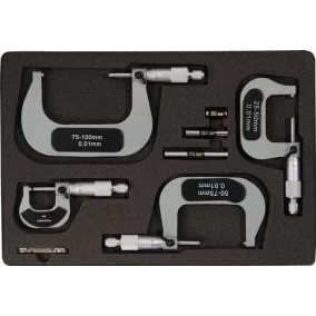 Mikrométer készlet DIN863/1 0-100mm PROMAT/TECWERK