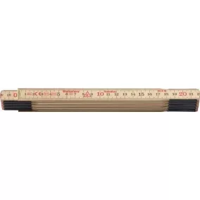   Összecsukható mérőléc ( Zollstock ) 59-2-10 hossz:2m szélesség:17mm mm/cm EG III üveg természetes HULTAFORS