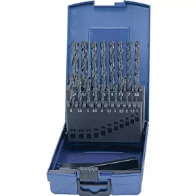   Csigafúró készlet DIN 338 Type N D.1-5.9x0.1mm HSS 50 db műanyag kazettás PROMAT/TECWERK