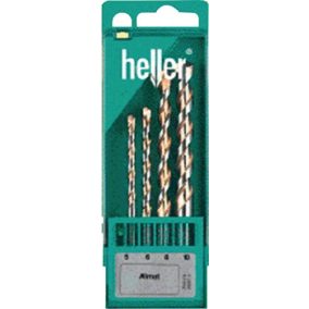   Univerzális fúrókészlet Allmat 4 részes D.5,6,8,10mm kerek szárú HELLER