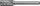 Turbómaró ZYA INOX átmérő:8mm fej-L.20mm tengely átmérő:6mm HM horganyzott normál, finom PROMAT/TECWERK