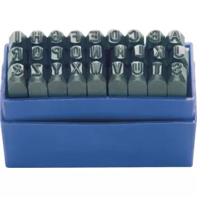   Bélyegzett levélkészlet 329 27 darabos nagybetűs AZ font-H.2mm műanyag dobozban