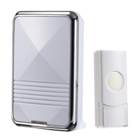   Commel vezeték nélküli csengő, 36 dallam, 300m hatótáv, fehér/króm