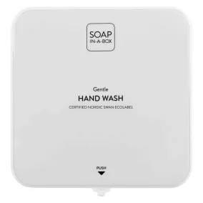Soap-In-A-Box fényes fehér szappan adagoló, előlap