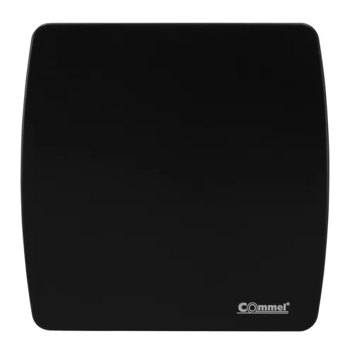 Commel elszívó ventilátor 100 mm, időzítővel, záró lamellával, golyóscsapágyas fekete 12 W, 95 m³/h , 34 dB