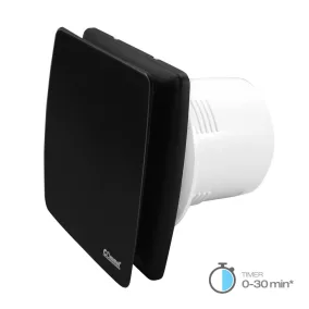   Commel elszívó ventilátor 120 mm, időzítővel, záró lamellával, golyóscsapágyas fekete 16 W, 160 m³/h , 34 dB