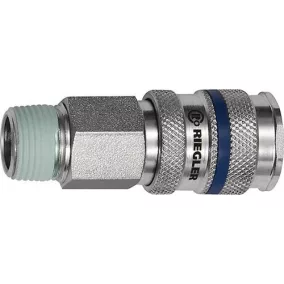   Gyorscsatlakozó DN 7,8 AG STA menet R 1/4 hüvelyk 13,16 mm RIEGLER