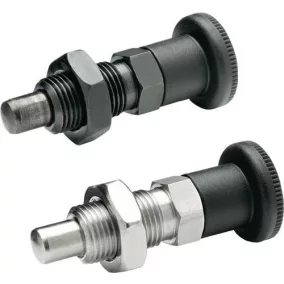   Indexelő csavar GN 817 d1 10mm d2 M16 x 1,5mm l1 12mm acél, reteszelőszerkezet nélkül, ellenanyával.