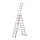 Többcélú létra, 3 részes, 2x7 fok + 7 fok, hossza ferdelétraként 4910 mm, hossza behúzott állapotban 2110 mm, súly 16,6 kg