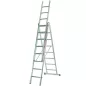   Többcélú létra, 3 részes, 3x8 fokos, ferde létra hossza 5430 mm, függőleges. magasság bedugós résszel 3810 mm, perlon pántok, súly 15,0 kg
