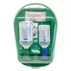   Actiomedic EYE CARE Medidrop II Design szemkimosó állomás 1 x 500 ml 0.9% nátrium-klorid oldattal + 1 x 250 ml BioPhos74 foszfát-puffer oldattal